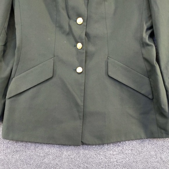 DPSC Women's Classic Design Fusible Coat Green Size 18L+ Poly Wool Blend Logo - Picture 12 of 16